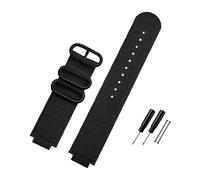 BWBVHRHZY Nylon Canvas Armband 24 * 16mm Konvexe Schnittstelle Schwarz Armee Grün Blau Männer Armband Fit for Timex ADVENTURE T2N721 T2N720 TW2T76500(Black-B pin)