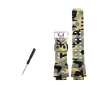 BWBVHRHZY Uhrenarmband aus Silikonkautschuk, 16 mm, konvexe Verbindung, Schwarz, Rot, Orange, Blau, Grün, Beige, passend for CASIO, passend for G-SHOCK 3410 GW-9400 GW9300(A Camo grass green-S)