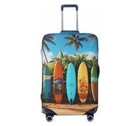 BWLHJKE Reisegepäckhülle für Koffer, TSA-geprüft, waschbarer, elastischer Kofferschutz, Surfbrett-Kofferabdeckung, kratzfest, passend für 55,9 - 61 cm Gepäckhülle, Schwarz , S