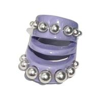 Bwuikim 1 STK Stilvolle, verstellbare Ringe mit hohlem Design und imitierten Perlen aus Kunstharz, Alltagskleidung für Geschenkanlässe, stilvoll offen