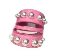 Bwuikim 1 STK Stilvolle, verstellbare Ringe mit hohlem Design und imitierten Perlen aus Kunstharz, Alltagskleidung für Geschenkanlässe, stilvoll offen