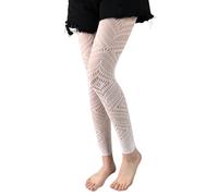 Bwuikim Damen Fischnetzstrümpfe ohne Zehen, Blumenmuster, Spitze, knöchellang, Strumpfhosen, Leggings ohne Fuß, Party, knöchellang, Netzstrümpfe, Netzstrümpfe für den Alltag