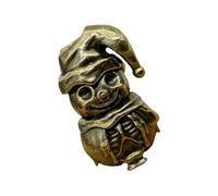 Bwuikim Dekorativer Schneemann Anhänger, Paracord Lanyard Anhänger, Kupfer Metall, dekorativer Schlüsselanhänger, Perlenzubehör für taktische Ausrüstung, Kupfer Survival Ausrüstungszubehör