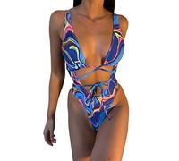 Bwuikim Frauen 2022 Bandage für Kreuz Monokini Badeanzug Schwimmen Anzug Bademode Aushöhlen Bodysuit Bade EIN Stück Monokini Badeanzug Schwimmen
