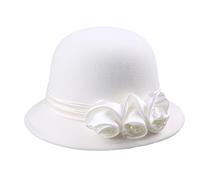 Bwuikim Melone TeaParty Cloche Musik Festival Fedoras Caps Dame 1920er Jahre Kopfschmuck Blumen Cloche