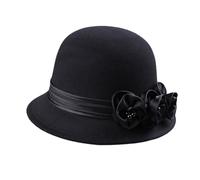 Bwuikim Melone TeaParty Cloche Musik Festival Fedoras Caps Dame 1920er Jahre Kopfschmuck Blumen Cloche