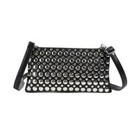 Bwuikim Punk Nieten Umhängetaschen für Damen, kleine Handtaschen, PU Leder, Umhängetasche, Geldbörse, Abendtasche, Schulranzen mit Riemen, modische Clutches, Handtasche