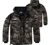 BWuM Tactical Windbreaker Zipper Sommer + Patch & Flaggen, Größe:7XL, Farbe:Darkcamo