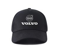 BXJNDM Baseball Cap mit Auto-Logo für Volvo V40 V50 V60 V70 V90 Cross Country Rdesign, Baumwoll-Mütze Verstellbar für Damen & Herren Baseballkappe mit Autologo,Black-A