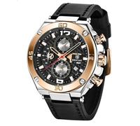 BY BENYAR Herrenuhr Uhren Herren Wasserdicht Herrenuhren Chronograph männer Armbanduhr für Herren Gold/Silber/Blau/Schwarz Eleganz Lederarmband/Edelstahl Quarz Geburtstags/Weihnachts