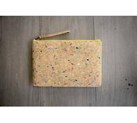 BY COPALA Nachhaltige 15-16 Zoll Kork Laptoptasche | Gefütterte vegane Laptop Hülle, Laptop Sleeve mit gelbem Zipper - handgemacht & wasserabweisend | Unikat-Schutzhülle für MacBook Air/Pro, Lenovo &