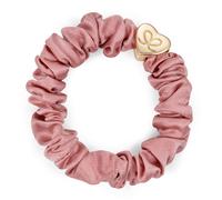 By Eloise London Gold Heart Silk Scrunchie farbe Champagne Pink