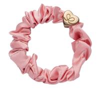 By Eloise London Gold Heart Silk Scrunchie farbe Rose Tan