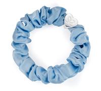 By Eloise London Silver Heart Silk Scrunchie farbe Sky Blue