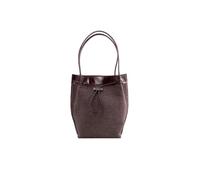 BY FAR KAYLA GRAPE RAFFIA AND CALF LEATHER