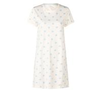 By Louise Damen Nachthemd Kurzarm aus 100% Baumwolle - Bequemes Sleepshirt, Farbe:Punkte - Dots, Grösse:XL