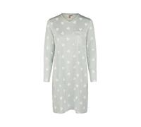 By Louise Damen Nachthemd Langarm aus 100% Baumwolle - Bequemes Sleepshirt, Farbe:Herz - Hearts, Grösse:M