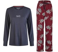 By Louise Damen Pyjama Schlafanzug Nachtwäsche lang Blau Cuddle Time