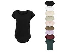 Urban Classics Damen BY036-Ladies Long Slub Tee T-Shirt, White, XXL