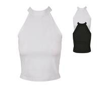 BY134 Build Your Brand Damen Stehkragen Trägershirt ärmellos White L