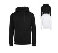 Build Your Brand mens Organic Hoody Hooded Sweatshirt, Schwarz, XXL