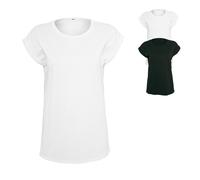 Build Your Brand Damen Organic Extended Shoulder Tee T-Shirt BY138 white 5XL