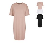 BY181 Build Your Brand Damen T-Shirt-Kleid aus Bio-Baumwolle mit Seitenschlitz Dusk Rose XS