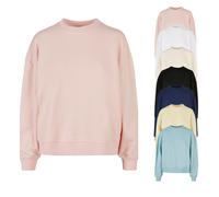 BY212 Build Your Brand Damen Sweatshirt mit Rundhalsausschnitt in Übergröße Pink XS