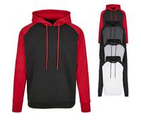 BYBB005 Build Your Brand Basic Raglan Kapuzen Sweatshirt Black S