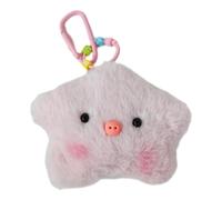 Bydezcon Schlüsselanhänger für Frauen, Plüsch-Sternschwein, Schlüsselanhänger, Dekoration, Cartoon-Auto-Schlüsselanhänger, für Frauen, Geburtstag, handgefertigter Schmuck, Ornament-Dekoration, Star