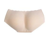 Bye Bra Gepolsterte Panties In Hautton Niedrige Taille Atmungsaktive Unterwäsche, Butt Enhancer, Für runde und vollere Form, Körperformende Dessous, Hautton, Größe: S