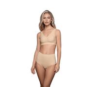 Bye Bra Invisible Mid Waist Slip, leichte Kontrolle, bequem, Shapewear für Frauen, weicher Stoff, leichte Shapewear, beige/schwarz/Hellbraun, S-XXL (M, Beige)