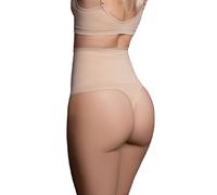 BYE-BRA - Nahtloser Gürtel-Stil Tanga: Beige / M