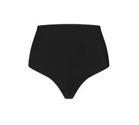 Bye Bra Sculpting Mid Waist Tanga, lasergeschnittene Kanten, Silikon-Träger, Shapewear für Frauen, mittlere Taille, Shapewear, Sculpting Collection, Beige/Schwarz, S-Xxl, Schwarz , 42