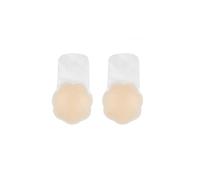 Bye Bra Silicone Pull-Ups, Push Up Klebe BH, Silikon Trägerlosen BH Selbstklebend, Wiederverwendbar, Klebend, Nippelabdeckung für abgehobenen Effekt, Unsichtbare anhebende BH-Cups, M/XL (Beige, XL)