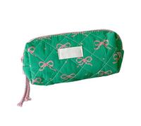 Byeaon Bow Pencil Pouch, Portable Pencil Case with Practical Zip, Multifunctional School Supplies, Spacious and Organized, Easy to Carry, Green/Pink, for Home and Classroom, grün, Refer to