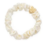 ByEloise Gold Heart Silk Scrunchie Cream 1 St