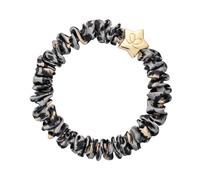 byEloise Goldener Stern Skinny Seiden Scrunchie Grau Leopard