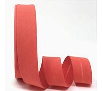 Byetsa Coral 30 mm Polycotton Schrägband auf einer 25 m Rolle