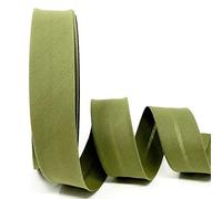 byetsa Khaki Grün 30 mm Polycotton Schrägband auf einer 25 m Rolle