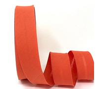 Byetsa Schrägband aus Baumwollmischgewebe, 30 mm, auf einer 25-m-Rolle, Dunkelorange