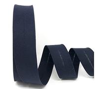 Byetsa Schrägband aus Baumwollmischgewebe, 30 mm, auf einer 25-m-Rolle, Marineblau