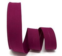 Byetsa Schrägband aus Baumwollmischgewebe, 30 mm, auf einer 25-m-Rolle, Pflaume