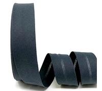 Byetsa Schrägband aus Baumwollmischgewebe, 30 mm, auf einer 25-m-Rolle, stahlgrau
