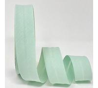 Byetsa Schrägband aus Baumwollmischgewebe, 30 mm, Minzgrün auf einer 25-m-Rolle