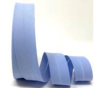 Byetsa Sky Blau 30 mm Polycotton Schrägband auf einer 25 m Rolle