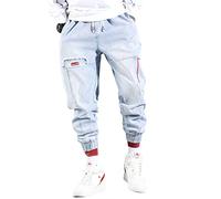 Bysonglezai Jeans Herren Jeanshosen Hose Freizeithose Hip Hop Cargohose Herren Jeans Cargohose Elastische Harunhose Joggerhose Chinesischegrößexxl S1