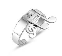 Bysonglezai Ringe Damen Ring Herren Schmuck Frauen Geschenk Einstellbare Exquisite Musik Symbol Charms Ringe Für Frauen Offene Ringe Trendige Weibliche Schmuck Musik