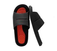 BYWXW Fußmassage Schuhe Akupressur Hausschuhe, Linderung Neuropathie Arthritis Plantarfasziitis Schmerz, Geschenk für Mama Papa(Size:EU 40/41,Color:Black)