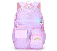 BYXEPA Mädchen-Rucksack, Schulrucksack 40,6 cm, Niedliche Büchertasche für Mädchen, Kinder und Studenten, Violett, Modern, Kompakt
